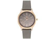 Popielaty Zegarek Damski Na Pasku Ze Skóry