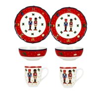 Porcelana świąteczna CICHA NOC new zestaw z kubkiem 2 os. 6 cz.