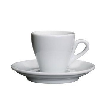 Porcelanowa Cilio Milano filiżanka do espresso ze spodkiem, 50 ml, biała - Cilio