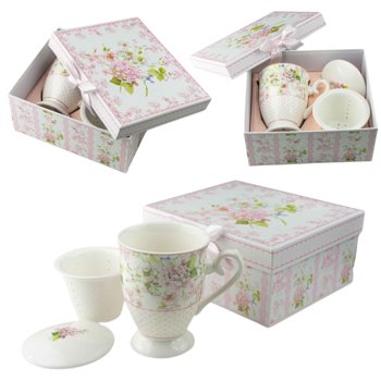 Porcelanowy kubek z zaparzaczem w ozdobnym kartoniku Captain Mike - Captain Mike