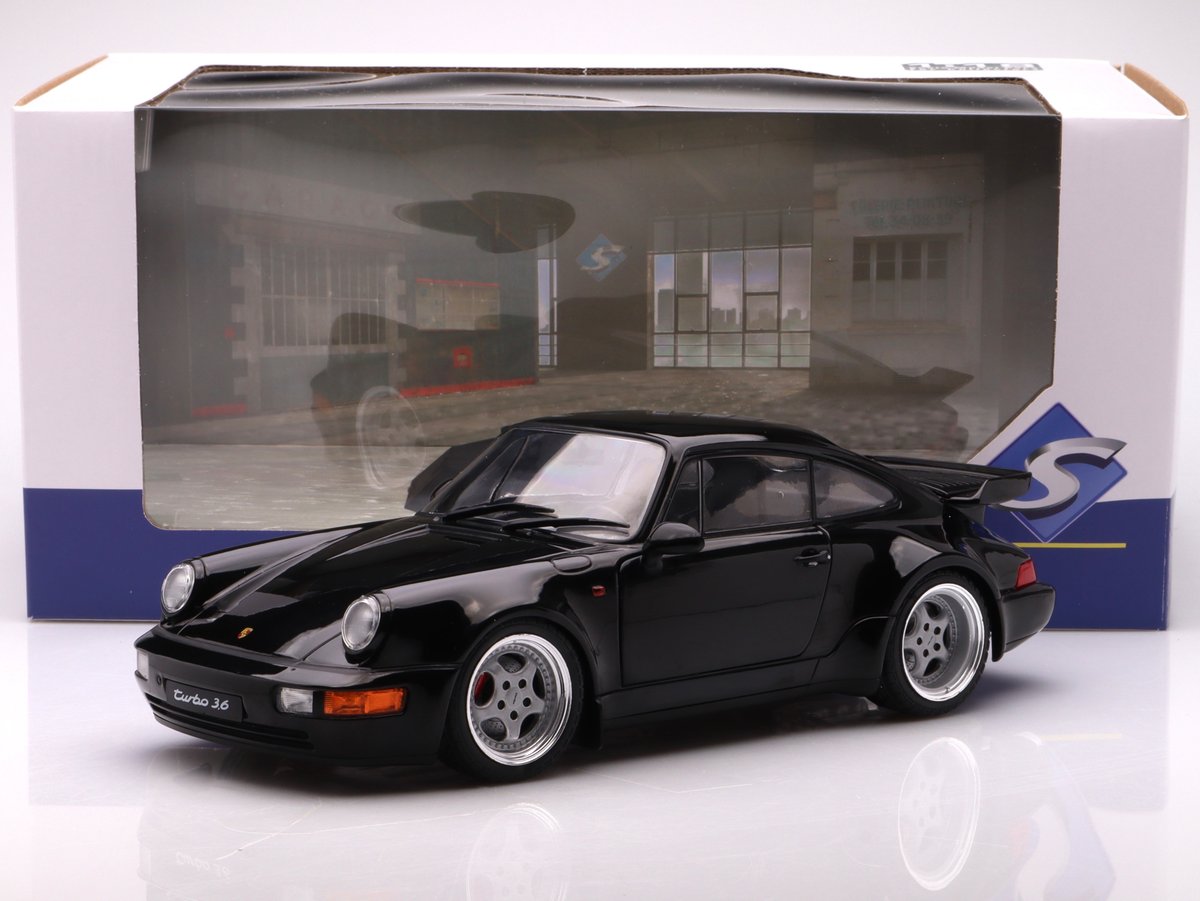 Porsche 911 (964) Turbo 3.6 Black 1993 Solido 1:18 - Solido