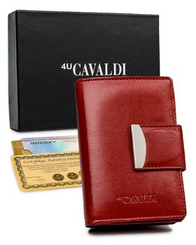 Portfel damski skórzany RFID stop Cavaldi® pionowy zatrzask - 4U CAVALDI