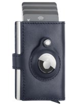 Portfel Easy Wallet For Airtag Wykonany Z Garbowanej Skóry Nomad Granatowy Pularys