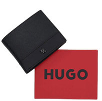 Portfel męski skórzany HUGO BOSS poziomy skóra naturalna czarny Hugo Boss