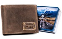 Portfel Męski Z Nubukowej Skóry Naturalnej Peterson