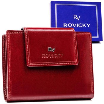 Portfel skórzany RV-70613-9-BCA RED - Rovicky