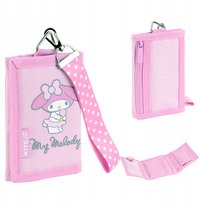 Portfel szkolny na rzep dla dziewczynki z zawieszką różowy My Melody Kite
