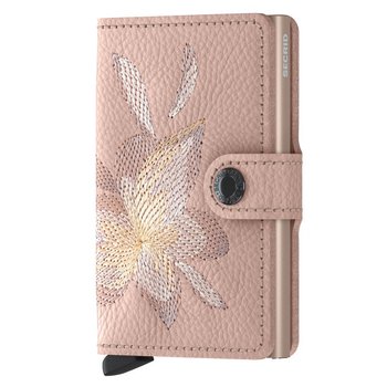 Portfel z etui RFID Miniwallet Secrid Stitch Linea -magnolia rose - SECRID