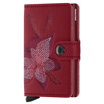 Portfel z etui RFID Miniwallet Secrid Stitch Linea - magnolia rosso - SECRID