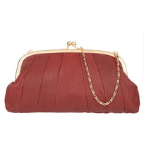 Portmonetka na ramię Skórzana Kaletnik Bordowa