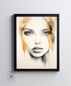 Portret Kobiety w złocie - 40x50 cm - Bez ramy - Harmony Posters