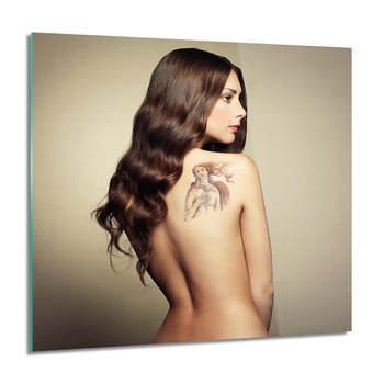 Portret tatuaż ciało foto szklane 60x60 cm - ArtPrintCave