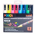 Posca, Markery z wodnym tuszem pigmentowym, 8 szt. - POSCA