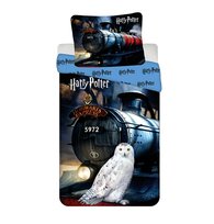 Pościel 140x200 Harry Potter Hogwarts Express niebieska poszewka 70x90