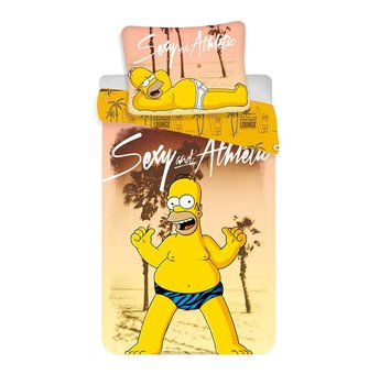 Pościel 140X200 Homer Simpson Na Plaży Simpsonowie Poszewka 70X90 - Jerry Fabrics