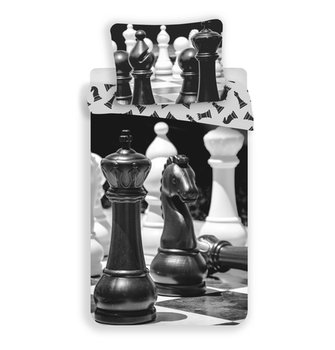 Pościel 140x200 szachy poszewka 70x90 chess August 23 - Jerry Fabrics