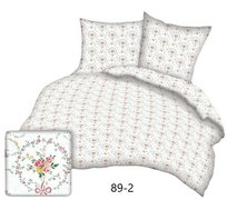 Pościel 160x200 biała wianuszki wianki czerwone bawełna Max