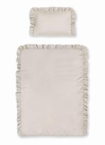 Pościel 90x120 beżowa dziecięca jednobarwna z falbanką Mayamoo
