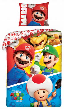 Pościel bajkowa 140x200 licencyjna Super Mario Bross Ninteno - Halantex