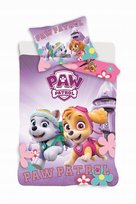 Pościel bawełniana 100x135 do łóżeczka Psi Patrol dziewczęca Skye i Everest