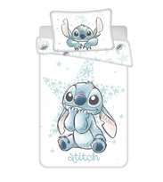 Pościel bawełniana 100x135 Lilo i Stitch biała niebieska poszewka 40x60