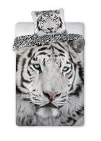 Pościel bawełniana 140x200 dziecięca 100% BAWEŁNA Dzikie Zwierzęta Tygrys Faro