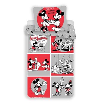 Pościel bawełniana 140x200 Myszka Miki i Mini 9443 Minnie Mickey Mouse komiks muzyczna zabawa poszewka 70x90 - Jerry Fabrics