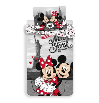 Pościel bawełniana 140x200 Myszka Mini i Miki 2833 Nowy Jork Minnie Mickey Mouse poszewka 70x90 - Jerry Fabrics