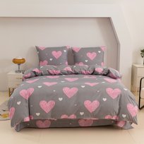 Pościel Bawełniana 140X200 Pink Heart