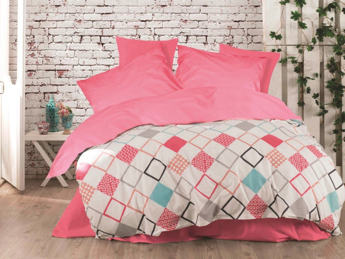 Pościel bawełniana DARYMEX Cottonlove exclusive, Sion fuchsia, 160x200 cm