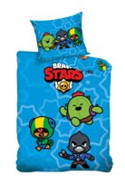 POŚCIEL BRAWL STARS 140x200 LEON KRUK SPIKE NIEBIESKA 100% BAWEŁNIANA BrandMac