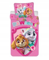 Pościel dla dziecka bawełniana 100x135 Psi Patrol róż
