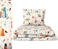Pościel DZIECIĘCA 160x200 dla dziecka 100% bawełna CERTFIKAT FAMILY CATS CO