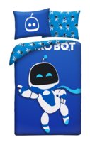 Pościel dziecięca Astro Bot 140 x 200 cm Halantex Mikrofibra gra PS Robot