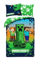 Pościel dziecięca Minecraft 140 x 200 cm Halantex Steve Creeper Mikrofibra