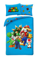 Pościel dziecięca Super Mario 140 x 200 cm Halantex Mikrofibra Nitendo Game