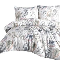 Pościel flanelowa ciepła gruba 200x220 31505-1 liście