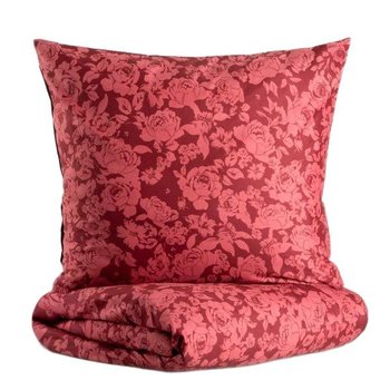 Pościel MARGOT z mikrofibry bordowa we wzór 140x200 + 1*70x80 cm HOMLA - Homla