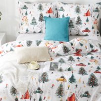 POŚCIEL ŚWIĄTECZNA ZIMOWA DZIECIĘCA 160x200cm + 2 POSZEWKI 100% MIKROFIBRA