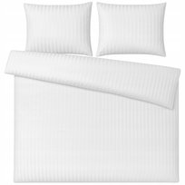 Pościel Tivoli Adamaszek komplet 220x200 + 2x 70x80 Biała Bawełna zasuwak