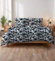 Pościel z kory 200x220 moro szaro-czarna militarny KORA HOME