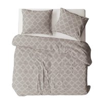 Pościel z kory 200x220 szara biała geometryczna Bielawa KARO