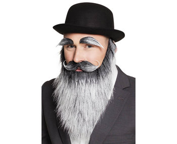 Posiwiała broda z wąsami i brwiami, 1 sztuka - GoDan