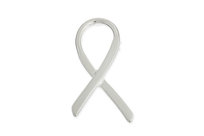 Posrebrzana Wstążka Broszka Metalowa