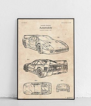 Poster Polytechnic, Ferrari F40 - plakat - Poster Polytechnic