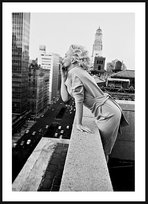 Poster Story, Nowoczesny Plakat, Dekoracja Ścienna, Nowoczesny Obraz, Plakat Skandynawski - Marilyn Monroe na Dachu w Nowym Jorku, wymiary 42 x 60 cm