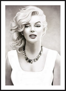 Poster Story, Plakat, Portrer Rysunkowy Marilyn Monroe,  wymiary 70 x 100 cm - Poster Story