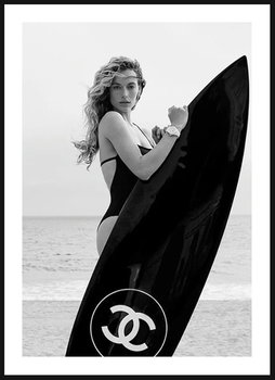 Poster Story, Plakat, Surferka Chanel,  wymiary 70 x 100 cm - Poster Story