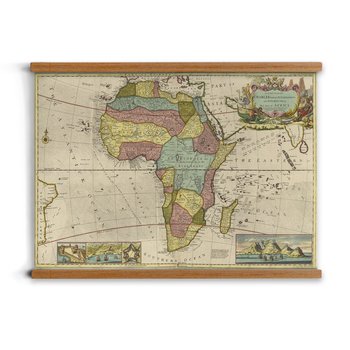 poster w ramce Mapa Afryki 1710 A2 stylowy drewno, ArtprintCave - ArtPrintCave