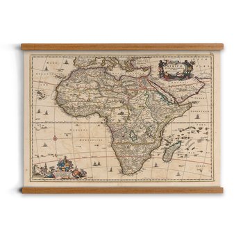 poster z zawieszką A2 drewno Mapa stulecia Afryka, ArtprintCave - ArtPrintCave